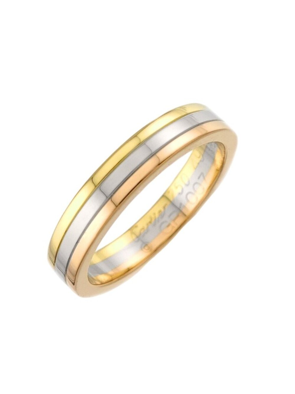 Cartier Vendome 49 Ring 18k Yellow Gold WG PG Three